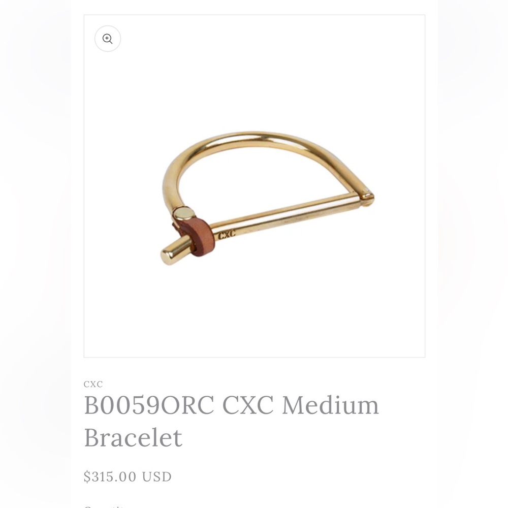 Gold and Brown Minimalist Bracelet with D-Shaped Design